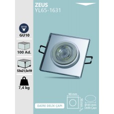 ZEUS DEKORATİF CAM KASA KARE
